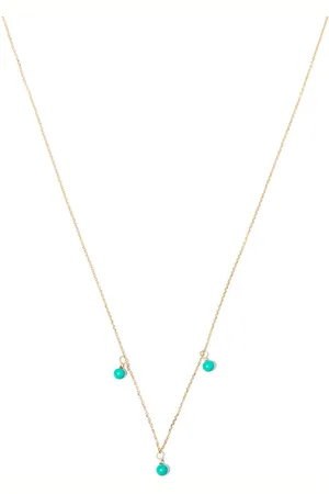 Mateo 14kt yellow turquoise necklace