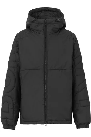 Burberry Logo quilted hooded jacket
