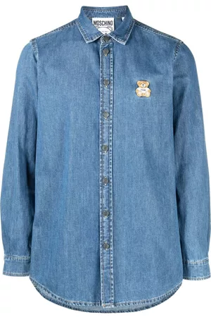 Moschino Homem Camisa Formal - Embroidered-teddy detail shirt