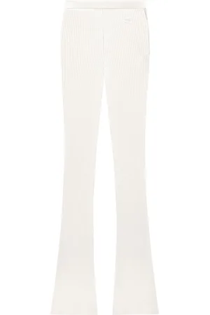 Courrèges Reediton ribbed flared trousers