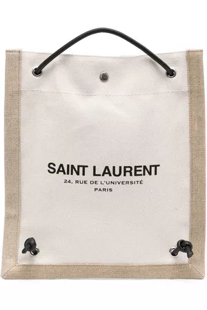 Saint Laurent Homem Mochilas - Two-tone canvas backpack