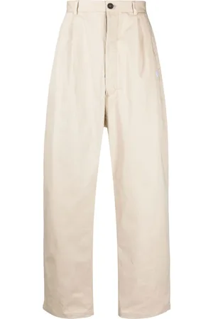 MARCELO BURLON Logo-embroidery tailored trousers
