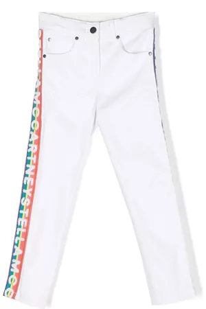 Stella McCartney Logo-tape straight-leg jeans