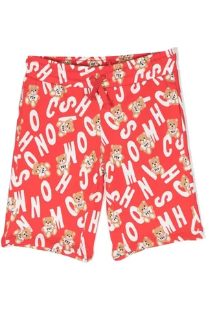 Moschino Teddy bear-print drawstring shorts
