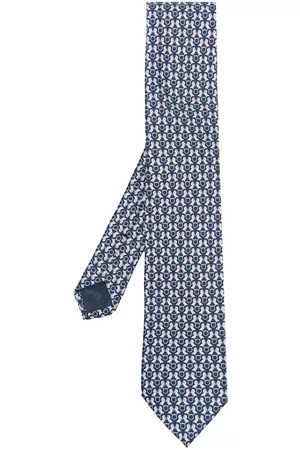 Salvatore Ferragamo Greca pattern-print silk tie