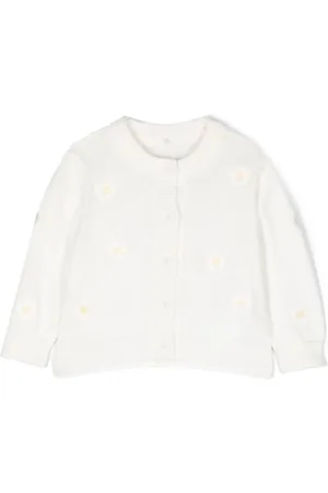 Stella McCartney Floral-embroidered button-front cardigan