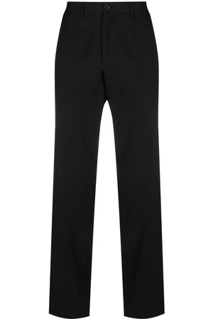 Dolce & Gabbana Logo-plaque cotton tailored trousers