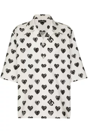Dolce & Gabbana Heart-print short-sleeve shirt