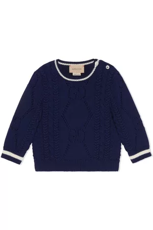 Gucci Logo-stitch cotton jumper