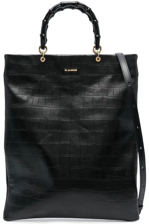 Jil Sander Crocodile-effect leather tote