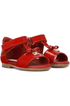 Dolce & Gabbana First Steps patent leather sandals