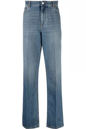 VALENTINO Logo-patch straight-leg jeans
