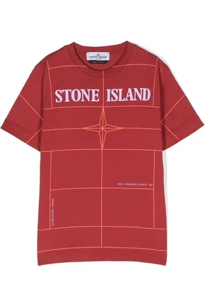 Stone Island Logo-print checked T-shirt