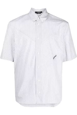 VERSACE Cotton multi-stripe short-sleeve shirt