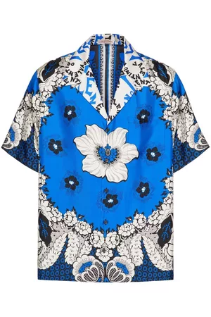 VALENTINO Bandana floral-print silk shirt
