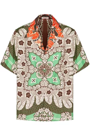 VALENTINO Bandana floral-print silk shirt