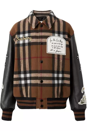 Burberry Check Technical wool bomber jacket