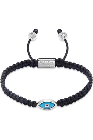 Nialaya Evil eye-charm braided bracelet
