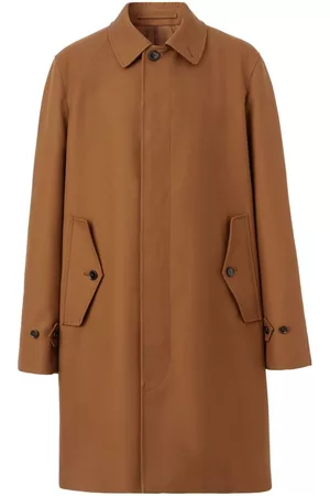 Burberry Logo crest embroidered cotton coat