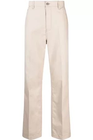 VALENTINO Wide-leg contrast-stitch trousers
