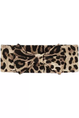 Dolce & Gabbana Menina Acessórios de Cabelo - Leopard-print bow-detail headband