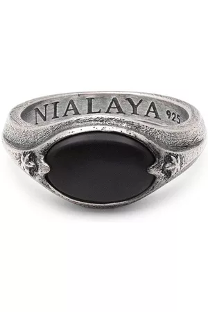 Nialaya Homem Anéis - Oval Signet ring
