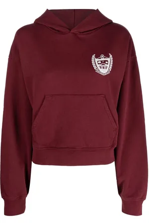 Sporty & Rich Logo-print cropped hoodie