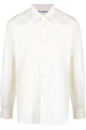 Acne Studios Homem Camisa Formal - Point-collar stretch-cotton shirt