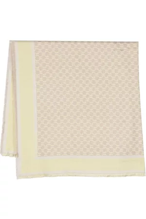 Karl Lagerfeld Monogram-print frayed-edge scarf