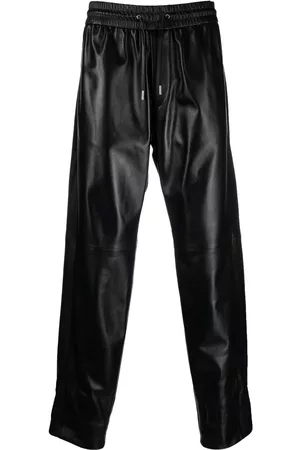 Saint Laurent Leather straight-leg trousers