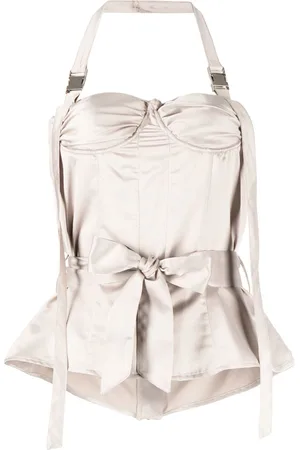 Rokh Bustier-detail halterneck top