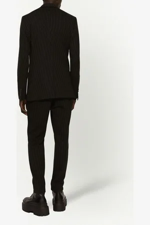 Dolce & Gabbana Logo-patch pinstriped track pants