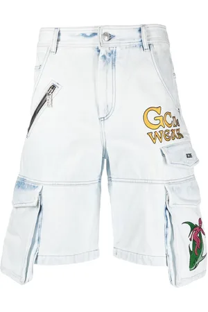 GCDS Cargo denim shorts