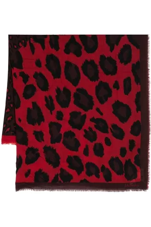 MULBERRY Mulher Cachecol leopardo - Leopard-print wool scarf