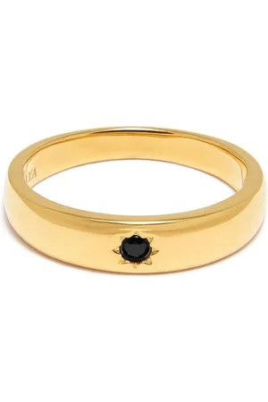 Nialaya Crystal-embellished band ring