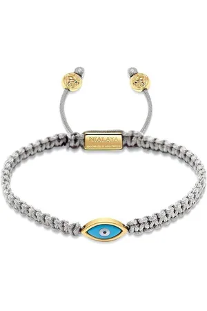 Nialaya Evil eye-charm braided bracelet