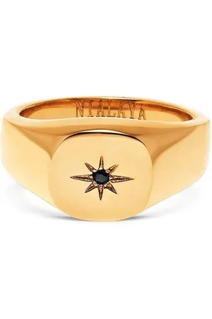 Nialaya Skyfall Starburst signet ring