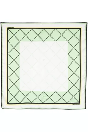 Karl Lagerfeld K/Essential cross-print silk scarf