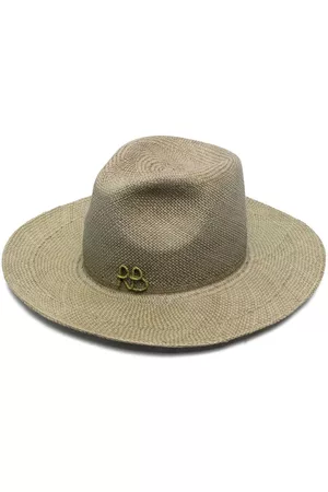 Ruslan Baginskiy Embroidered-logo straw hat