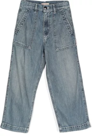 Marni Logo-patch straight-leg jeans