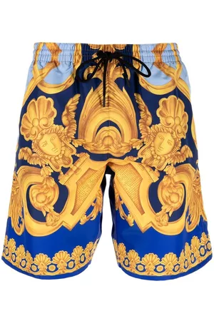 VERSACE Baroque-pattern swim shorts