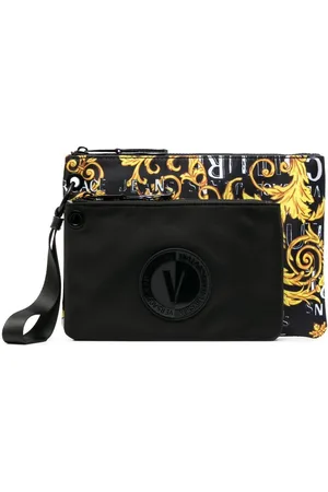 VERSACE Logo-print clutch bag