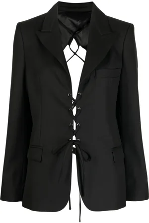 Rokh Laced open back tailored blazer