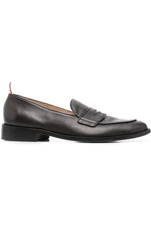 Thom Browne Grosgrain-loop trim loafers