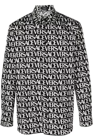 VERSACE All-over logo-print shirt