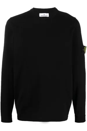 Stone Island Logo-patch crew neck jumper