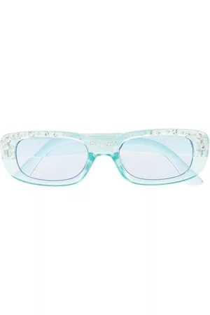 MONNALISA Rhinestone-embellished rectangular-frame sunglasses