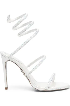 RENE CAOVILLA Crystal-embellished leather sandals