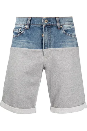 ROMEO HUNTE Light-wash denim shorts