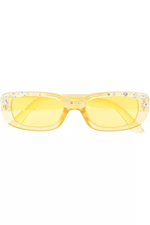 MONNALISA Rhinestone-embellished rectangular-frame sunglasses